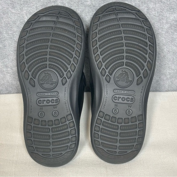 Crocs Kadee II Flip Flop Sandals-Black-Women Size 8 - Picture 8 of 11